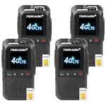 Rapid Walkie Talkies Long Range 6000Miles+,4G LTE PoC Long Distance Walkie Talkies with SIM Cards, Nationwide Range PPT Two Way Radios for Family, Logistics,Construction site,4Pack-TIDRADIO PoC Radios