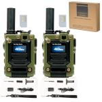 4G LTE PoC Radio 2-Pack, Global Unlimited Range Walkie Talkies 5000+ Miles, Nationwide Long Distance Two-Way Radios with Built-in SIM Card, 12-Month Data Plan Included for Truck Fleet & Construction