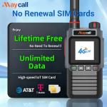 Lifetime Free Globa Talkies with SIM Cards Long Range Walkie Talkies 4G LTE POC Radio Dual SIM 3000 Mile Range Walkie Talkie 3000mAh Battery with Flashlight (MC-368)