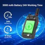 Lifetime Free Globa Talkies with SIM Cards Long Range Walkie Talkies 4G LTE POC Radio Dual SIM 3000 Mile Range Walkie Talkie 3000mAh Battery with Flashlight (MC-368)