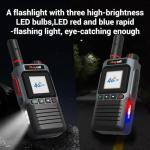 Lifetime Free Globa Talkies with SIM Cards Long Range Walkie Talkies 4G LTE POC Radio Dual SIM 3000 Mile Range Walkie Talkie 3000mAh Battery with Flashlight (MC-368)