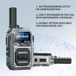 OMIZN M9 Global Walkie Talkie Unlimited Range, 4G LTE PoC Two Way Radio with AES256 Encryption Flashlight for Outdoor Business Security Construction Family