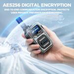 OMIZN M9 Global Walkie Talkie Unlimited Range, 4G LTE PoC Two Way Radio with AES256 Encryption Flashlight for Outdoor Business Security Construction Family