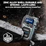 OMIZN M9 Global Walkie Talkie Unlimited Range, 4G LTE PoC Two Way Radio with AES256 Encryption Flashlight for Outdoor Business Security Construction Family