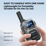 OMIZN M9 Global Walkie Talkie Unlimited Range, 4G LTE PoC Two Way Radio with AES256 Encryption Flashlight for Outdoor Business Security Construction Family
