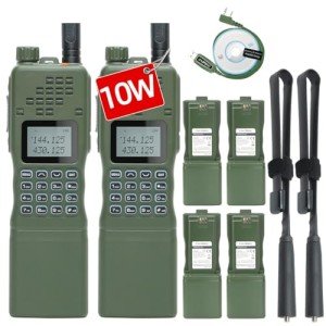 Baofeng Radio AR-152 Ham Radio Handheld 10W Long Range Rechargeable Military Grade Upgrade UV-5R Two Way Radio with Tactical Antenna and Programming Cable Battery (2 Pack)
