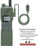 Baofeng Radio AR-152 Ham Radio Handheld 10W Long Range Rechargeable Military Grade Upgrade UV-5R Two Way Radio with Tactical Antenna and Programming Cable Battery (2 Pack)