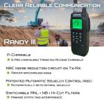 President Electronics Randy III FCC AM/FM Handheld CB Radio w/P Channels, NRC, Desktop Dock & Mobile Charge Module, ASC, VOX, CTCSS/DCS, Weather Channel, Bundle with ACMR401 Antenna and Keychain