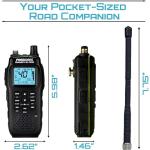 President Electronics Randy III FCC AM/FM Handheld CB Radio w/P Channels, NRC, Desktop Dock & Mobile Charge Module, ASC, VOX, CTCSS/DCS, Weather Channel, Bundle with ACMR401 Antenna and Keychain