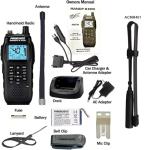 President Electronics Randy III FCC AM/FM Handheld CB Radio w/P Channels, NRC, Desktop Dock & Mobile Charge Module, ASC, VOX, CTCSS/DCS, Weather Channel, Bundle with ACMR401 Antenna and Keychain