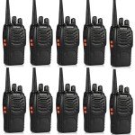Walkie Talkies for Adults Long Range Baofeng BF-888S Professional Handheld 16 Channel Two Way Radio with Earpieces, Rechargeable Battery, Flashlight, Walky Talky for Family Hiking Skiing(10 Pack)