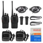 Walkie Talkies for Adults Long Range Baofeng BF-888S Professional Handheld 16 Channel Two Way Radio with Earpieces, Rechargeable Battery, Flashlight, Walky Talky for Family Hiking Skiing(10 Pack)