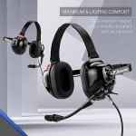 Arrowmax AHDH0032-BK-K2 PNR Noise Isolation Headphone Compatible with BaoFeng BTECH UV-5R UV-5RA UV-5RE UV-5R3 BF-F8HP UV-82HP Kenwood 2-PIN 2 Pin Radios NX-1200 NX-1300 NX-P1200 NX-P1300 NX-3220