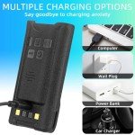 BAOFENG UV-9R Battery,4800mAh Type-C Charge BL-9 Li-ion 7.4V Replacement Radio Battery for UV-9R Plus Pro UV-9G BF-T57 GMRS-9R UV-XR USB-C Rechargeable walkie Talkie Battery (8Pack)