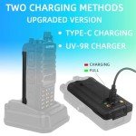 BAOFENG UV-9R Battery,4800mAh Type-C Charge BL-9 Li-ion 7.4V Replacement Radio Battery for UV-9R Plus Pro UV-9G BF-T57 GMRS-9R UV-XR USB-C Rechargeable walkie Talkie Battery (8Pack)