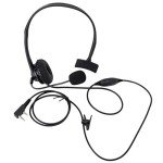 KENMAX 2 Pin Noise Cancelling Overhead Earpiece Headset with Boom Mic for Two Way Radio Kenwood Baofeng Wouxun Linton Puxing Weierwei Quansheng HYT TYT (10 Packs)