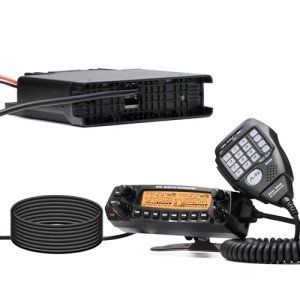 [with Front Panel Mount Kit] Radioddity DB50 Dual Band Mobile Radio Transceiver, UHF VHF 50W High Power Amateur Ham Radio, Multi-Band Receiver with Detachable Front Panel
