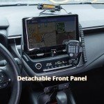 [with Front Panel Mount Kit] Radioddity DB50 Dual Band Mobile Radio Transceiver, UHF VHF 50W High Power Amateur Ham Radio, Multi-Band Receiver with Detachable Front Panel