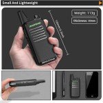BAOFENG T20D Mini Portable Two Way Radios Long-Range Walkie Talkie Set (6 Pack) with Six Way Charger for Outdoor Adventures and Emergency Communication
