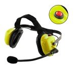 PROMAXPOWER Yellow Heavy Duty Professional Noise Cancelling Dual Muff Headset with Boom Mic & PTT Cable for Kenwood & Baofeng Two-Way Radios TK-3360, BF-888S, H-777, UV-5R, RT21