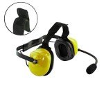 PROMAXPOWER Yellow Heavy Duty Professional Noise Cancelling Dual Muff Headset with Boom Mic & PTT Cable for Kenwood & Baofeng Two-Way Radios TK-3360, BF-888S, H-777, UV-5R, RT21