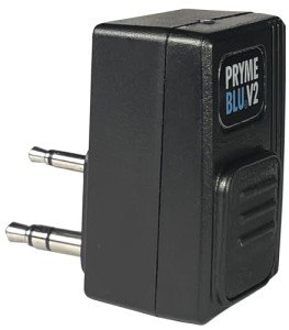 PRYMEBLU® BT-501-V2 Bluetooth Wireless PTT Button and Headset Adapter(Version 2) - Fits: Kenwood, Baofeng, Wouxon, AnyTone, TYT 2-Pin Amateur Ham Radios