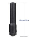 Bingfu Dual Band VHF UHF 136-174MHz 400-470MHz Ham Radio Antenna Two Way Radio Walkie Talkie 2.5 inch Mini Soft Whip SMA Female Antenna 2-Pack for Kenwood Wouxun Baofeng BF-F8HP UV-5R UV-82 BF-888S