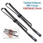 2 Pack ABBREE 42.5-Inch Length SMA-Female Dual Band 144/430Mhz Foldable CS Tactical Antenna for GMRS Radio Baofeng UV-5R BF-F8HP 5RM UV-21R UV-5G Plus GM-5RH K5PLUS AR-152 GM-15PRO Radio Antenna