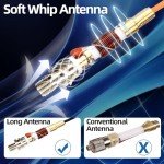 Baofeng Antenna VHF/UHF (144/430Mhz) 15.3-Inch Upgrade of 771 Long Range Dual Band Antenna SMA-Female for Baofeng UV-5R BF-F8HP 5RM UV-21R Quangsheng UV-K5 8 K5PLUS UV-17R AR-152 Ham Radio(Orange)