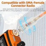 Baofeng Antenna VHF/UHF (144/430Mhz) 15.3-Inch Upgrade of 771 Long Range Dual Band Antenna SMA-Female for Baofeng UV-5R BF-F8HP 5RM UV-21R Quangsheng UV-K5 8 K5PLUS UV-17R AR-152 Ham Radio(Orange)