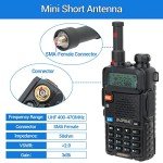 BaoFeng Antenna Stubby Antenna UHF 400-470MHz Two Way Radio Antenna Replacement Walkie Talkie Mini Antenna 1.77inch SMA Female for Kenwood Wouxun Baofeng BF-F8HP UV-5R UV-82 BF-888S(2 Pack)