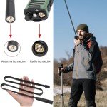 Tickboat Radio Antenna 42.5-Inch Foldable CS Tactical SMA Female Ham Radio Antenna VHF/UHF Dual Band 136/520Mhz for GMRS Radio Baofeng UV-5R BF-F8HP 5RM UV-21R K5PLUS Radio Antenna (2 Pcs 42.5 inch)