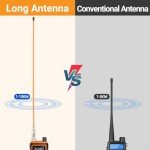 Baofeng Antenna VHF/UHF (144/430Mhz) 15.3-Inch Upgrade of 771 Long Range Dual Band Antenna SMA-Female for Baofeng UV-5R BF-F8HP 5RM UV-21R Quangsheng UV-K5 8 K5PLUS UV-17R AR-152 Ham Radio(Orange)