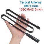 2 Pack ABBREE 42.5-Inch Length SMA-Female Dual Band 144/430Mhz Foldable CS Tactical Antenna for GMRS Radio Baofeng UV-5R BF-F8HP 5RM UV-21R UV-5G Plus GM-5RH K5PLUS AR-152 GM-15PRO Radio Antenna