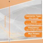 Baofeng Antenna VHF/UHF (144/430Mhz) 15.3-Inch Upgrade of 771 Long Range Dual Band Antenna SMA-Female for Baofeng UV-5R BF-F8HP 5RM UV-21R Quangsheng UV-K5 8 K5PLUS UV-17R AR-152 Ham Radio(Orange)