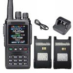 Dual Band DMR Handheld Mobile Two-Way Radio AT-D168UV, VHF/UHF Digital/Analog TRANSCEIVER w/Satellite Function,Digital/Analog APRS-10K Talk Groups and 500K Digital Contacts 2 Batteries for Team Work