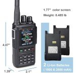 Dual Band DMR Handheld Mobile Two-Way Radio AT-D168UV, VHF/UHF Digital/Analog TRANSCEIVER w/Satellite Function,Digital/Analog APRS-10K Talk Groups and 500K Digital Contacts 2 Batteries for Team Work