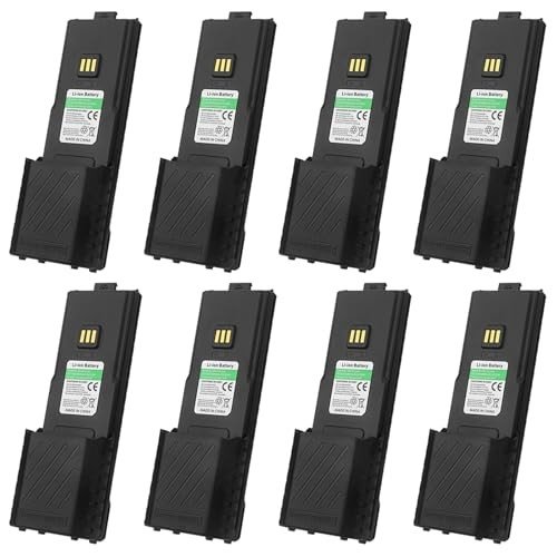 BAOFENG 5RM Battery,6800mAh High Capacity USB-C Charging 7.4V Extended Battery 5RM GM-5RH UV-5G Plus UV-5RH Series Two-Way Radio (8 Pack)