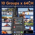 BAOFENG 5RH PRO GPS Ham Radio 10W High Power, VHF/1.25M/UHF (4PSC Batteries, 8 Antennas), 8 Bands Long Range Two Way Radio Handheld, APRS, Air Band,NOAA,Tri Band,Upgrade of BAOFENG 5RM-2 Pack Full Kit