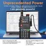 BAOFENG 5RH PRO GPS Ham Radio 10W High Power, VHF/1.25M/UHF (4PSC Batteries, 8 Antennas), 8 Bands Long Range Two Way Radio Handheld, APRS, Air Band,NOAA,Tri Band,Upgrade of BAOFENG 5RM-2 Pack Full Kit