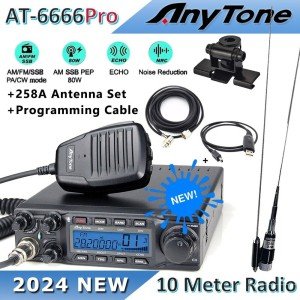 AnyTone AT-6666PRO 10-Meter Mobile Transceiver Add a Dedicated Vehicle Antenna