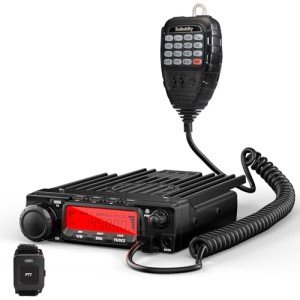 Radioddity VB70-B Mobile Radio Transceiver, 70W High Power VHF 144-148MHz HAM Radio with Bluetooth Connectivity, Air Band, NRC Noise Reduction, Wireless PTT, 510 Channels