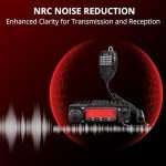 Radioddity VB70-B Mobile Radio Transceiver, 70W High Power VHF 144-148MHz HAM Radio with Bluetooth Connectivity, Air Band, NRC Noise Reduction, Wireless PTT, 510 Channels