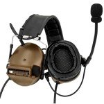 HEARFALCOM Dual Communication COMTA III Tactical Headset with PTT Adapters U94 PTT Compatible with Baofeng UV-5R, UV-82 Walkie Talkie Suitable for Airsoft Sports, Hunting, Hearing Protection（CB）