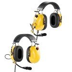 Arrowmax PNR Noise Isolation Headphone Compatible with BaoFeng BTECH UV-5R UV-5RA UV-5RE UV-5R3 BF-F8HP UV-82HP Kenwood 2-PIN 2 Pin Radios NX-1200 NX-1300 NX-P1200 NX-P1300 NX-3220 (Yellow)