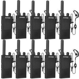 Baofeng T26 Walkie Talkies Long Range, Rechargeable Li-ion Battery 16 FRS Channel Two Way Radios with Earpieces for Adults, Handheld Mini Compact Walky Talky with Type-C Charging