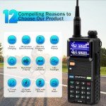 BAOFENG Ham Radio Handheld UV-5RM: 10W Ham Radios Long Range NOAA Weather Two Way Radios Copy Frequency with Programming Cable, 2500mAh Battery, Type-C Charging, BAOFENG Radio 4 Pack