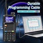 BAOFENG Ham Radio Handheld UV-5RM: 10W Ham Radios Long Range NOAA Weather Two Way Radios Copy Frequency with Programming Cable, 2500mAh Battery, Type-C Charging, BAOFENG Radio 4 Pack