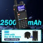BAOFENG Ham Radio Handheld UV-5RM: 10W Ham Radios Long Range NOAA Weather Two Way Radios Copy Frequency with Programming Cable, 2500mAh Battery, Type-C Charging, BAOFENG Radio 4 Pack