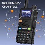 BAOFENG Radio 5RM 10W Ham Radio Long Range Handheld Tri-Band 2 Way Radio Rechargeable Walkie Talkies for Adults, Agriculture, Construction, Education, Golf Course, Security (Black, 10 Pack)